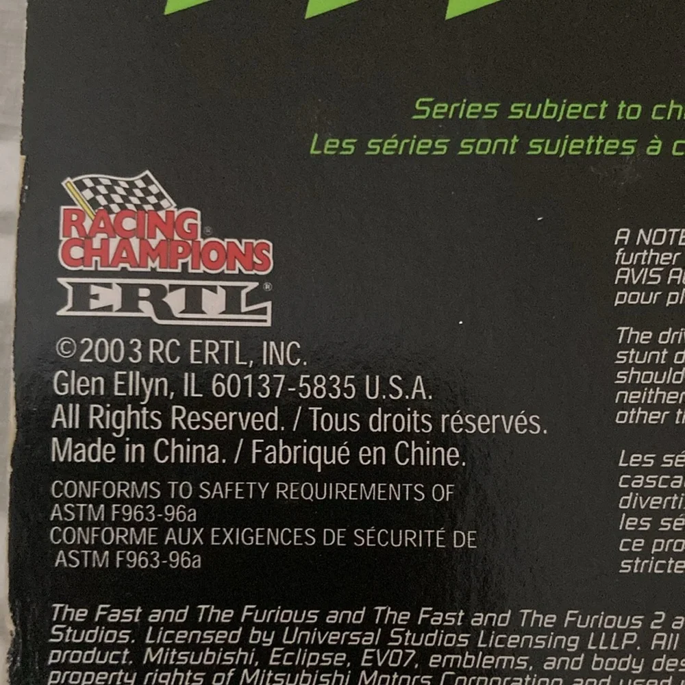 The Fast and the Furious Racing Champions 5 pack